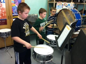 Percussionists at work